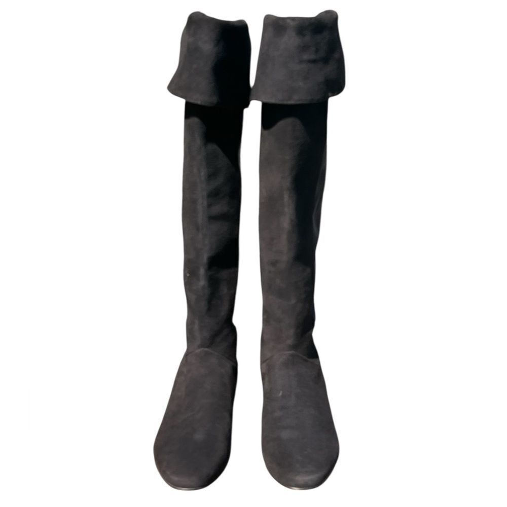 Tory Burch Black Suede Over The Knee Boots Size 8 1/2